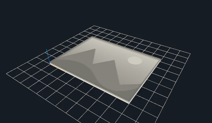 Simulated transmitted light through An illustrated landscape in transmitted light