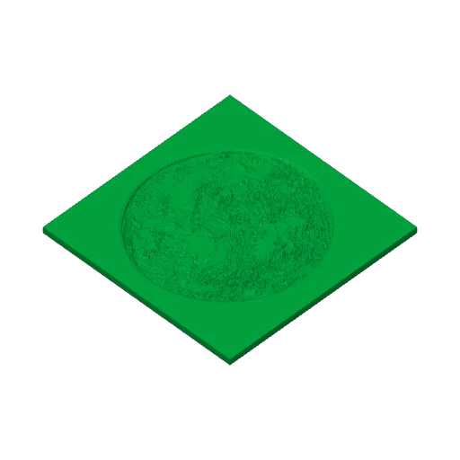 Bambu Studio slicing preview of the V1 lithophane-earth baseline