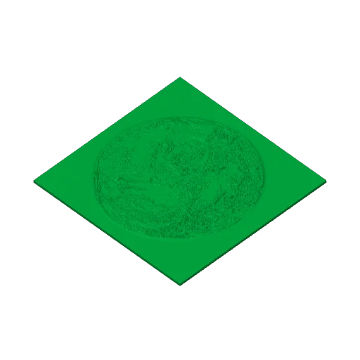 Bambu Studio slicing preview of the V1 relief-earth baseline