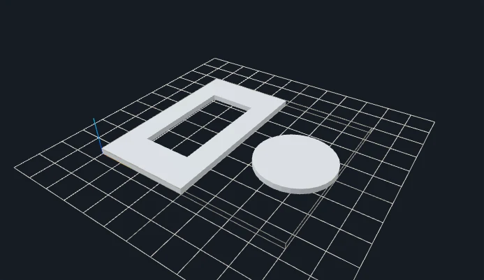 Actual svg-extrude mesh: A transformed ring and a separate curved island