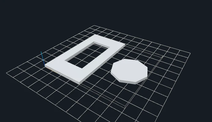 A transformed ring and a separate curved island: curveQuality 4